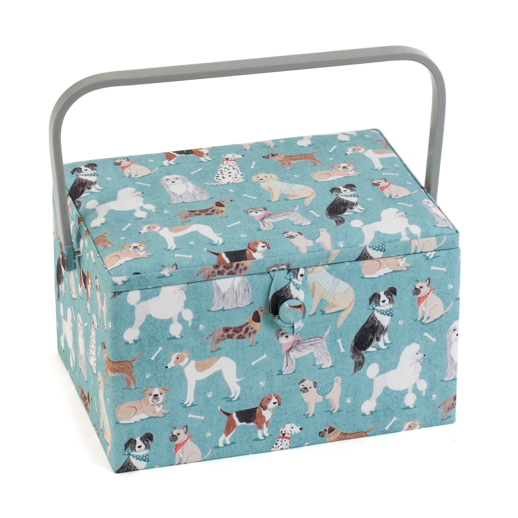 HobbyGift Sewing Tins and Boxes Sewing Box Large Dogs  - The Sewing Studio