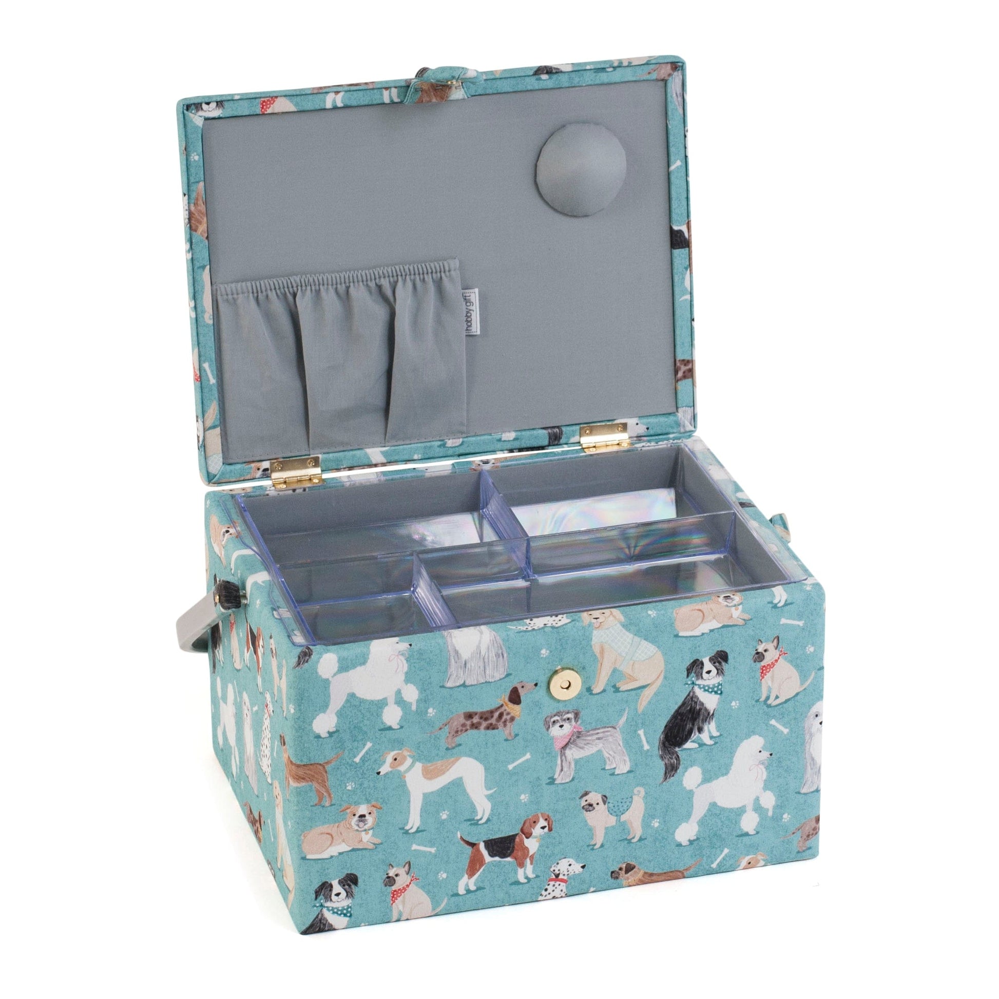 HobbyGift Sewing Tins and Boxes Sewing Box Large Dogs  - The Sewing Studio