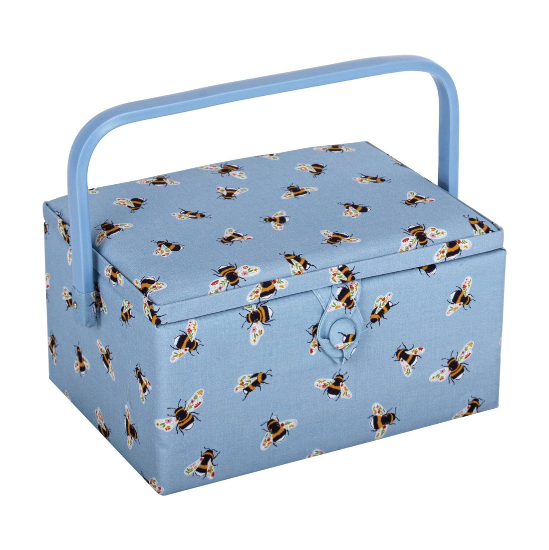 HobbyGift Sewing Tins and Boxes Sewing Box Medium Blue Bees  - The Sewing Studio