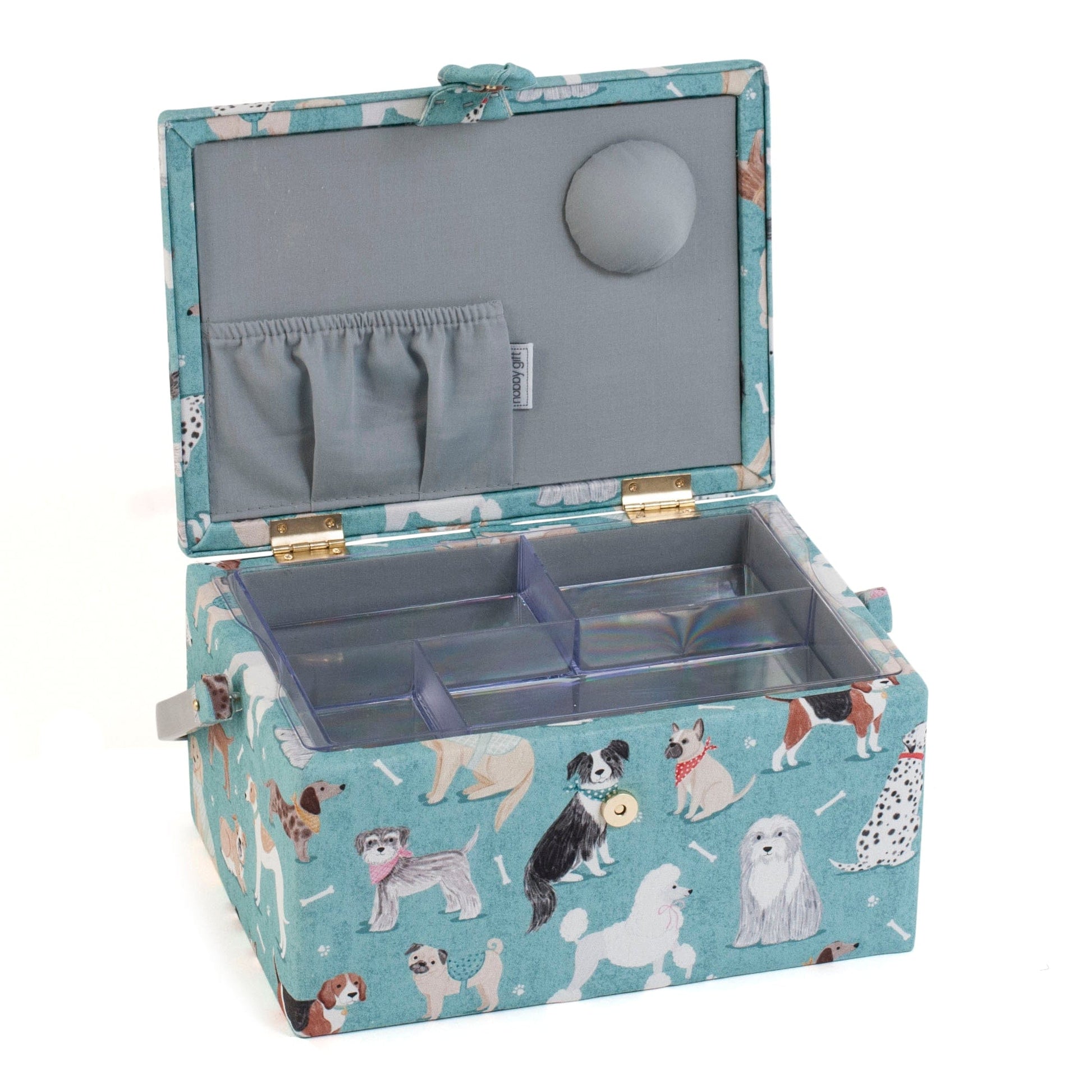 HobbyGift Sewing Tins and Boxes Sewing Box Medium Dogs  - The Sewing Studio