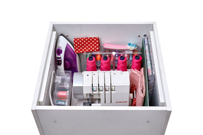 Horn Elements Storage Chest Unit White