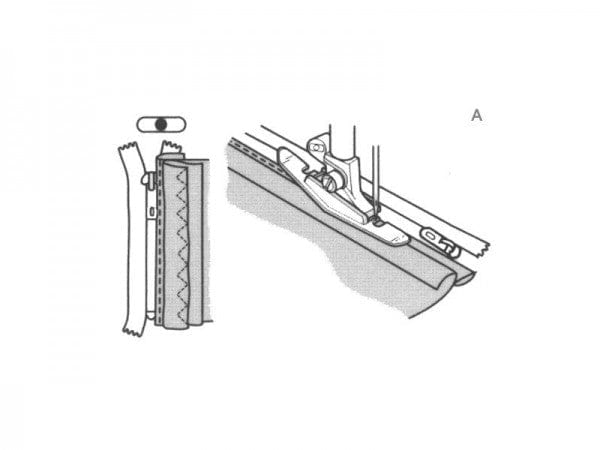 Husqvarna Sewing Machine Accessories Husqvarna Narrow Zipper Foot 412565745  - The Sewing Studio