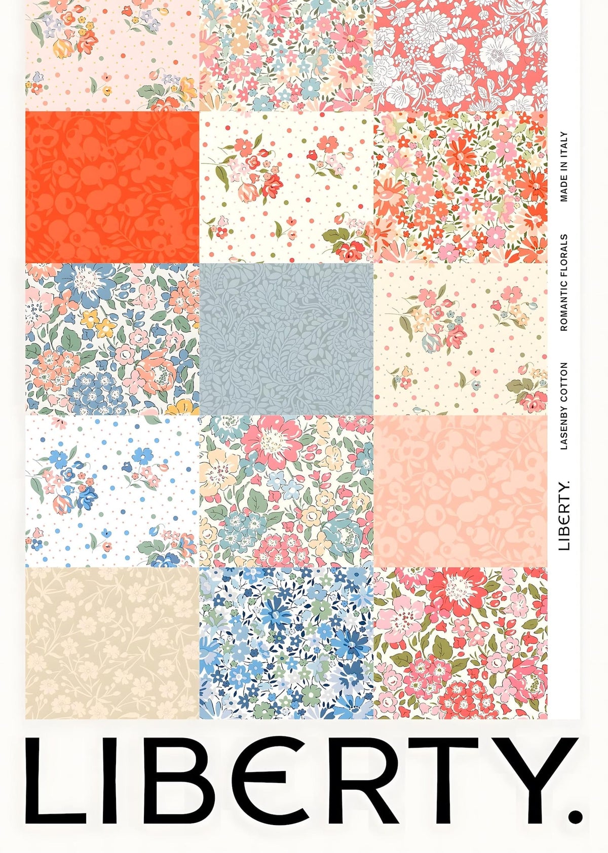 Liberty Fabric Pre Cuts Liberty Romatic Florals Fat Quarter Bundle 10 Piece - The Sewing Studio