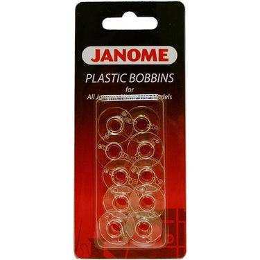Janome Sewing Machine Accessories Janome Bobbins - Clear Plastic 10 Pk  - The Sewing Studio for sale UK - The Sewing Studio