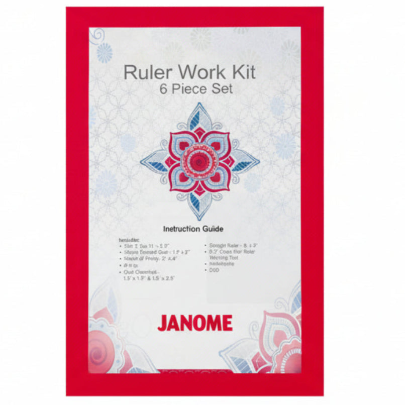Janome Ruler Accessory Set Janome Ruler Work Kit – Six‑Piece Quilting Ruler Set (RULERSET‑HS)