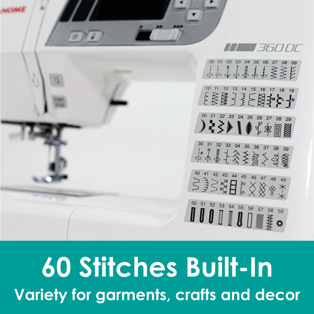 Janome Sewing Machines Janome 360DC Sewing Machine  - The Sewing Studio