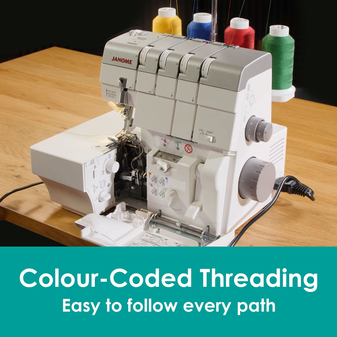 Janome Sewing Machines Janome AT2000D Air Threader Professional Overlocker  - The Sewing Studio