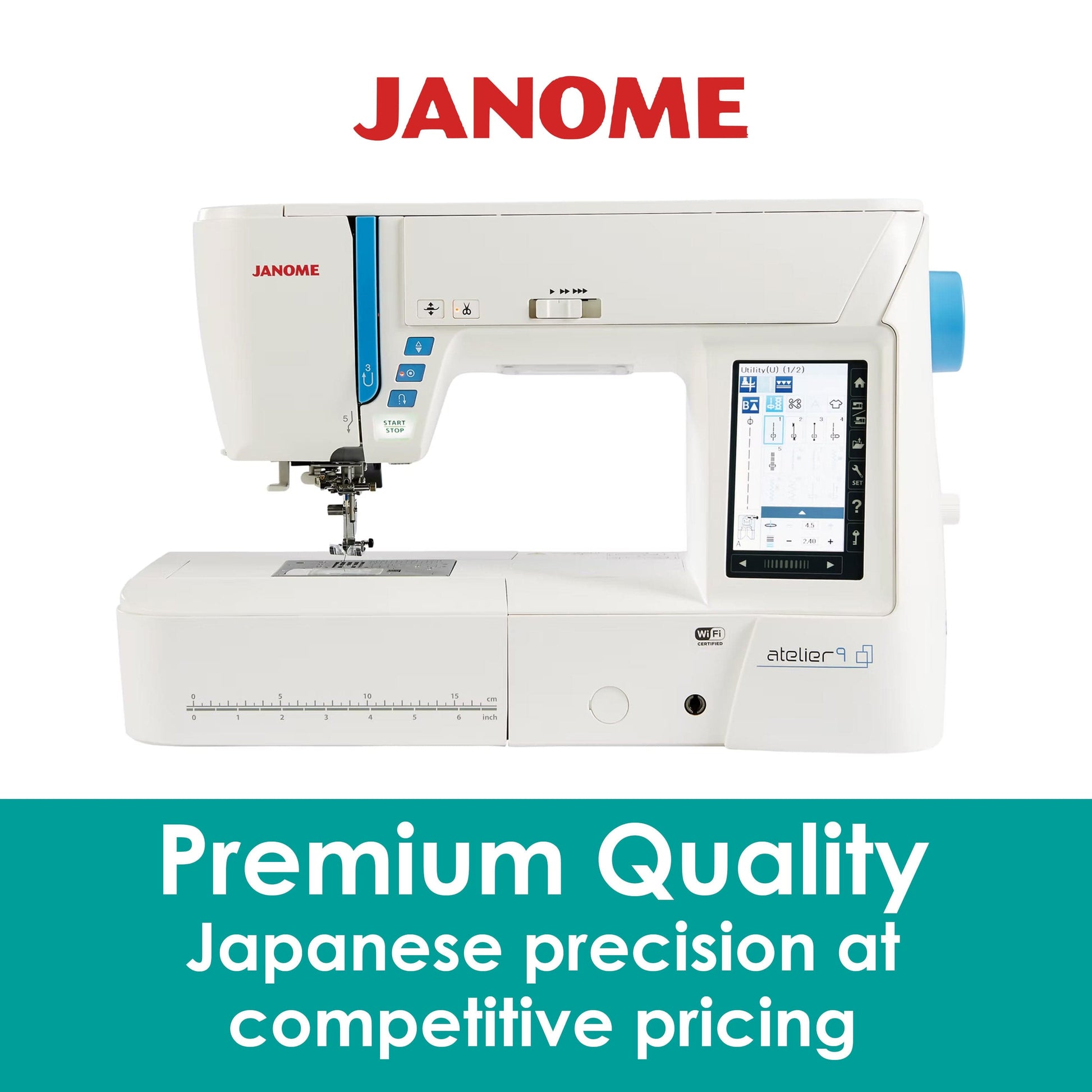 Janome Sewing Machines Janome Atelier 9 Sewing and Embroidery Machine  - The Sewing Studio