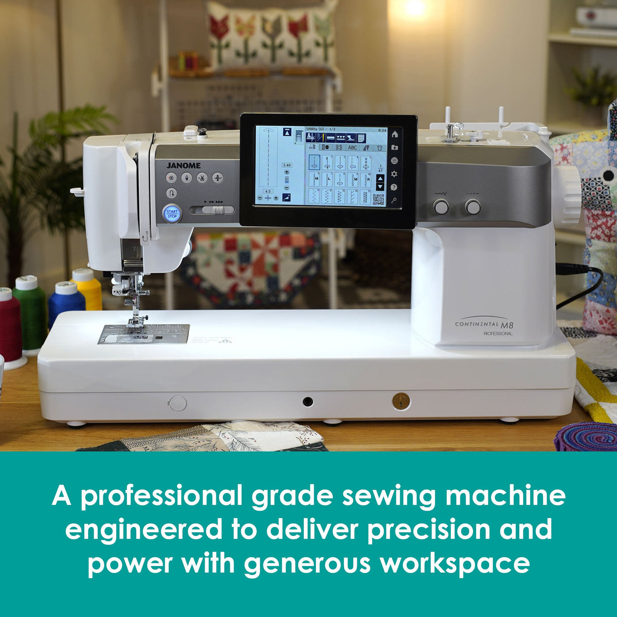 13+ Computerized Sewing Machines For Beginners Janome Continental M8 | 13.5" Workspace | Buy & Read Reviews