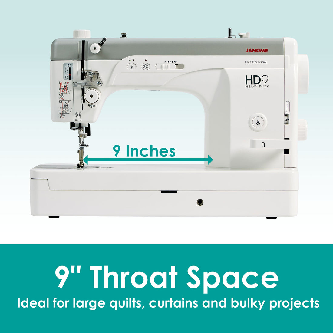 Janome Sewing Machines Janome HD9 Professional Sewing Machine  - The Sewing Studio