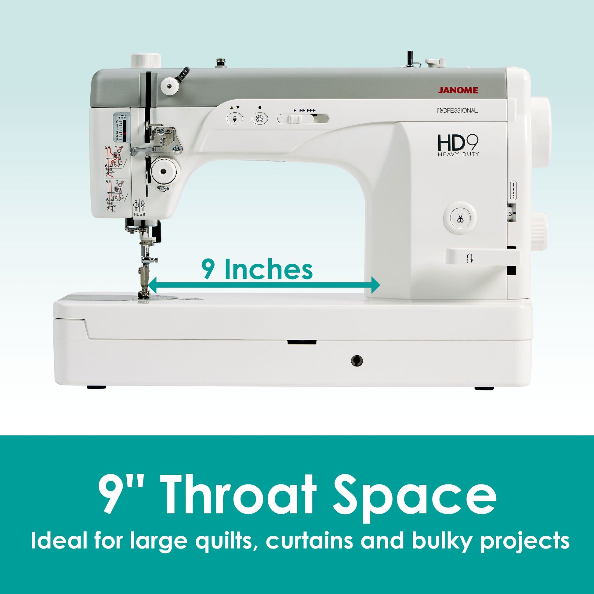 Janome Sewing Machines Janome HD9 Professional Sewing Machine  - The Sewing Studio