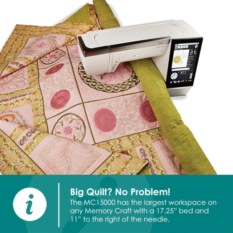 Janome Sewing Machines Janome Horizon Memory Craft 15000 (V2 + V3 Upgrade Kit) Sewing and Embroidery Machine Ex Demonstration  - The Sewing Studio