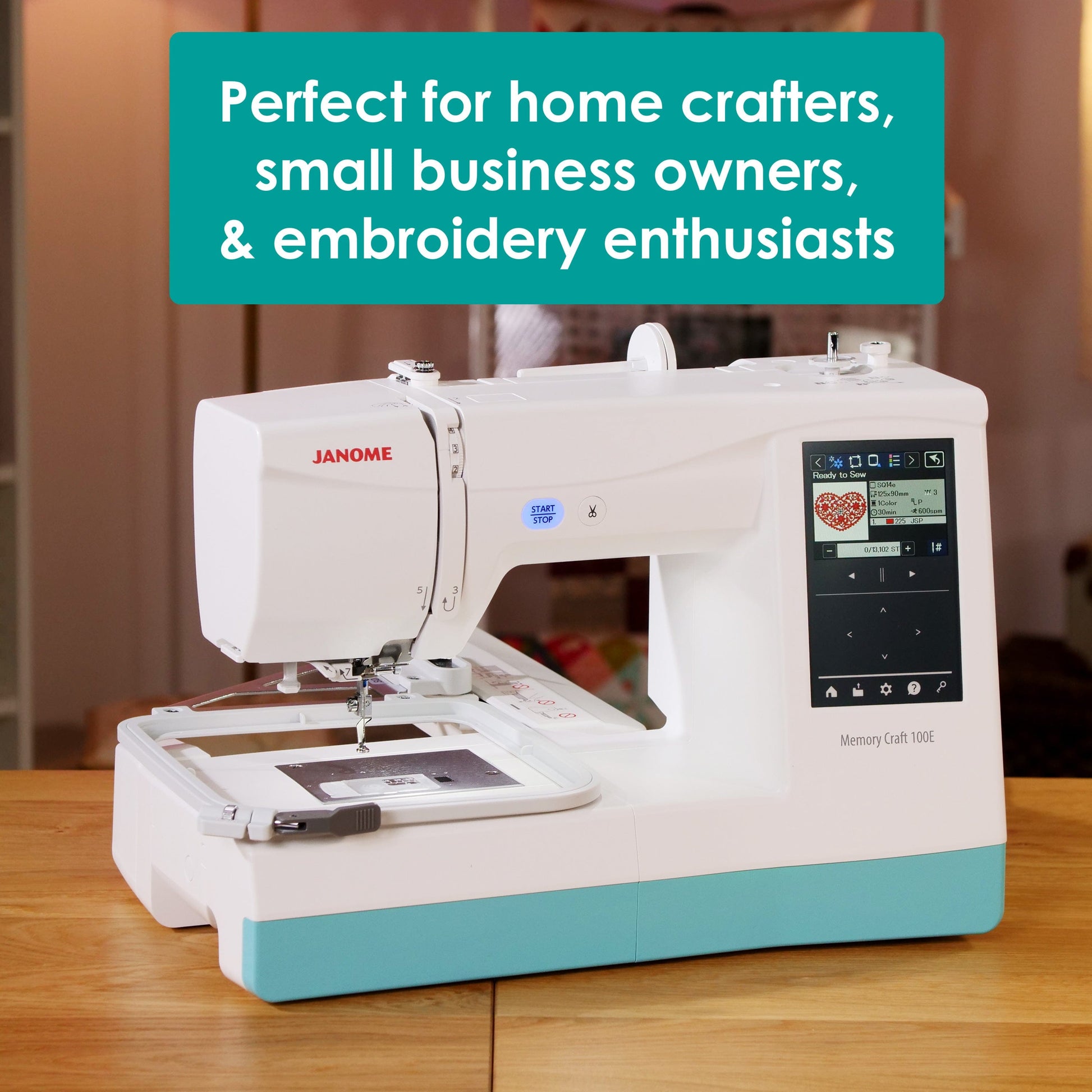 Janome Sewing Machines Janome Memory Craft 100E Embroidery Only Machine  - The Sewing Studio