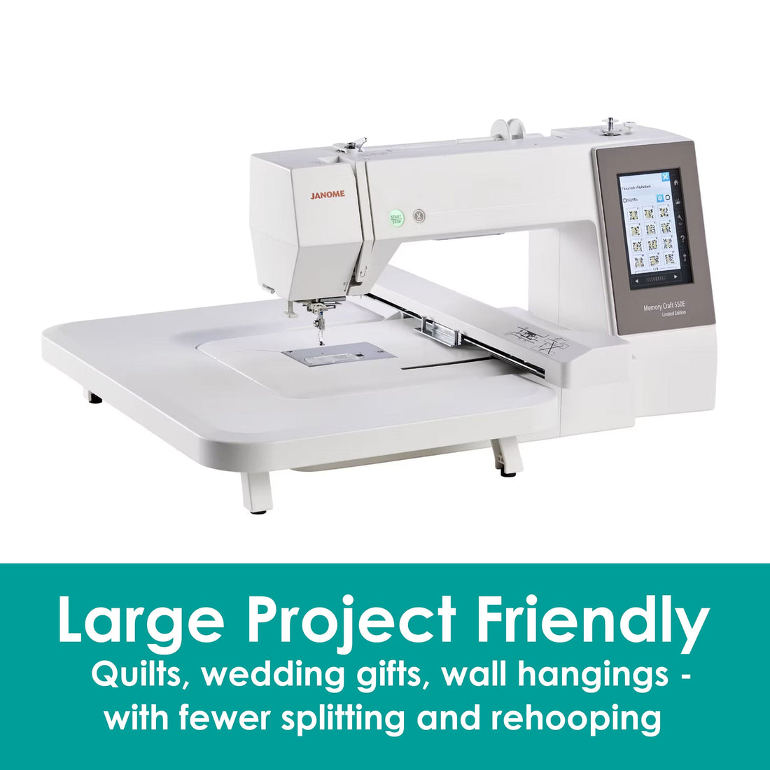 Janome Sewing Machines Janome Memory Craft 550E LE Embroidery Only Machine  - The Sewing Studio