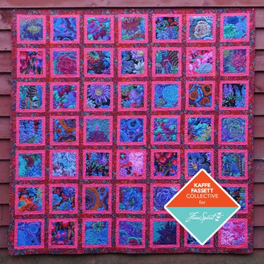 Kaffe Fassett Download Free Pattern: Jewel Frame Quilt: Red  - The Sewing Studio for sale UK - The Sewing Studio