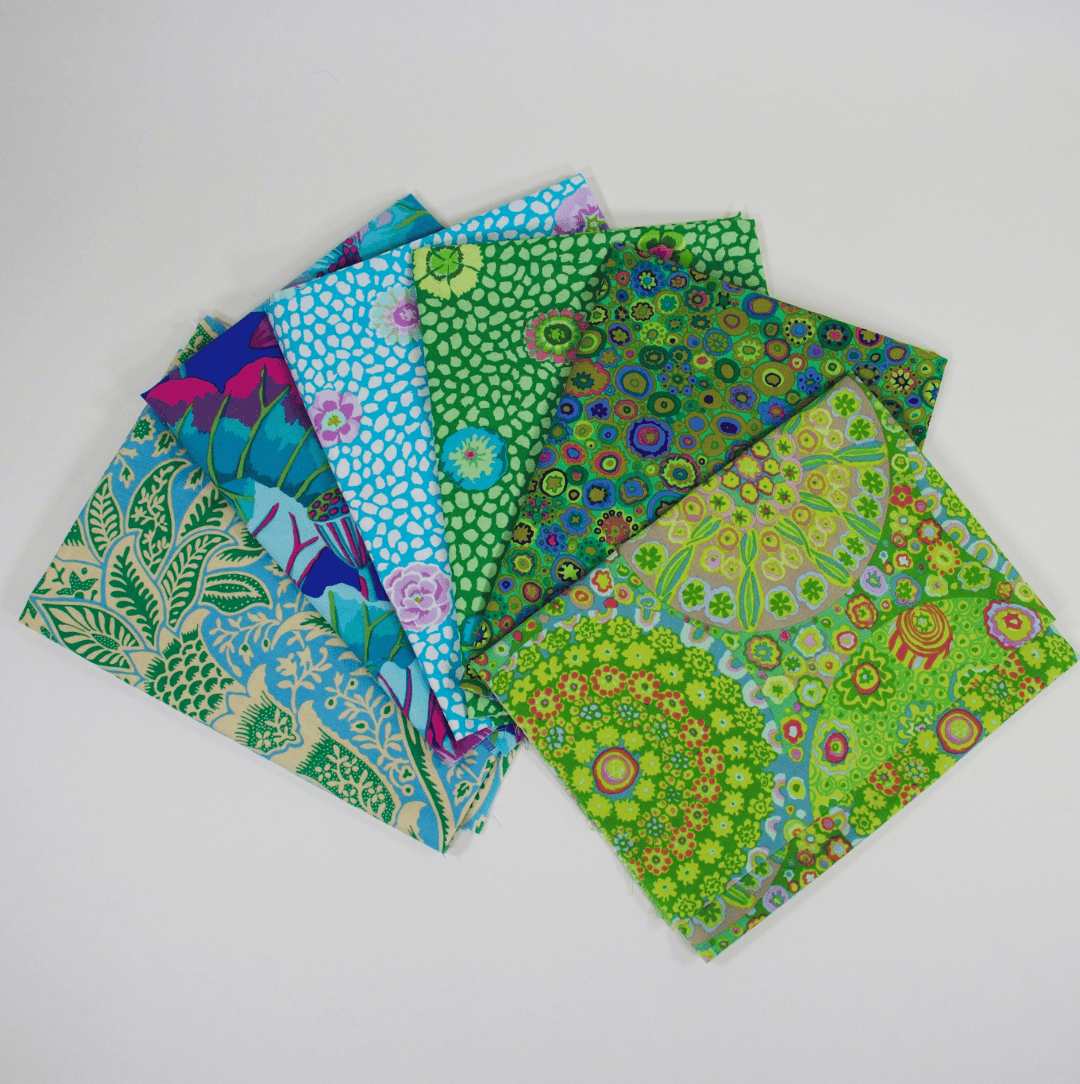 Kaffe Fassett Fabric Pre Cuts Kaffe Fassett Green/Blue 6 Piece Fat Quarter Bundle - The Sewing Studio