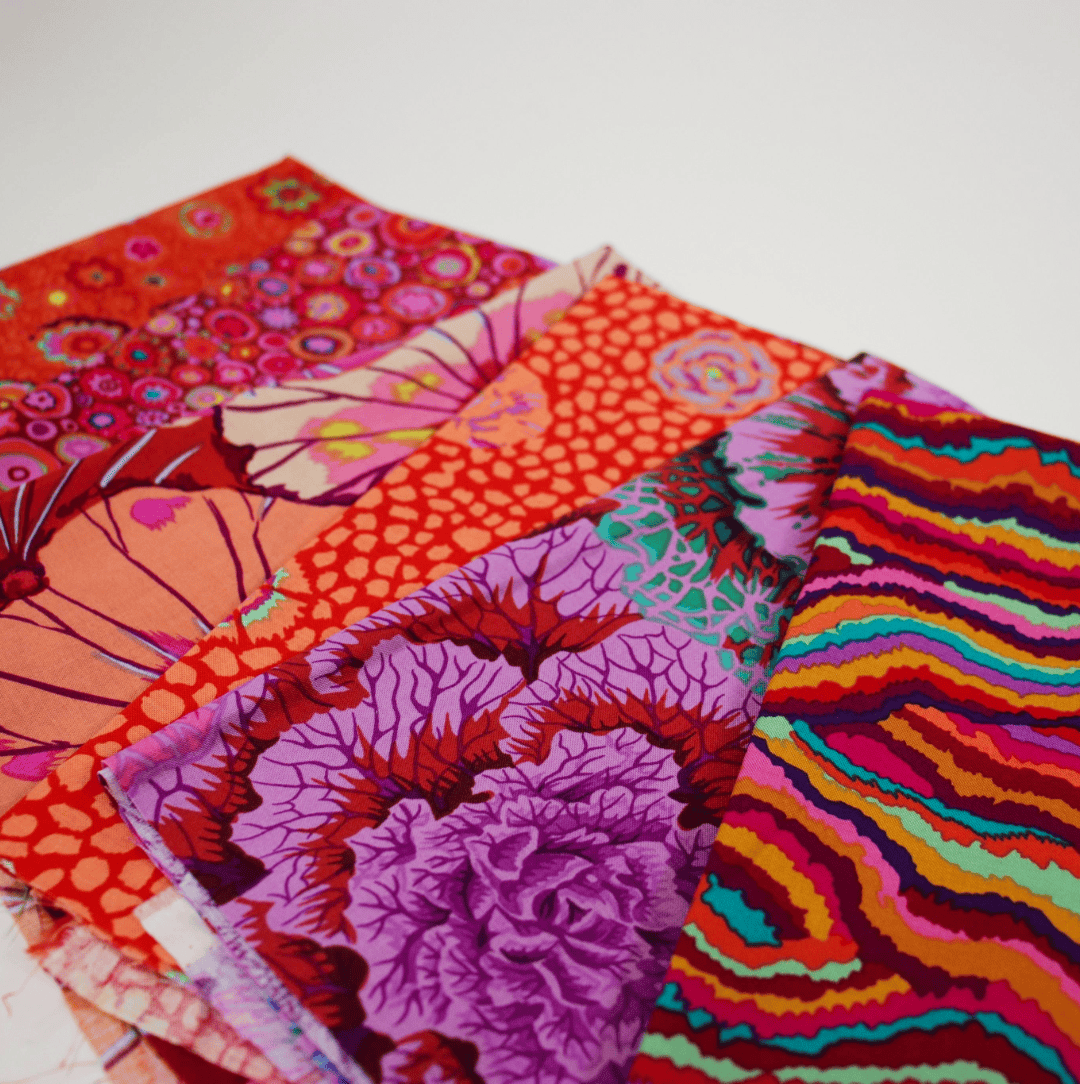 Kaffe Fassett Fabric Pre Cuts Kaffe Fassett Red/Pink 6 Piece Fat Quarter Bundle - The Sewing Studio