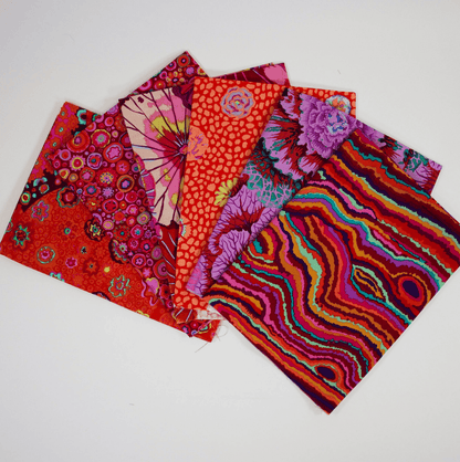 Kaffe Fassett Fabric Pre Cuts Kaffe Fassett Red/Pink 6 Piece Fat Quarter Bundle - The Sewing Studio