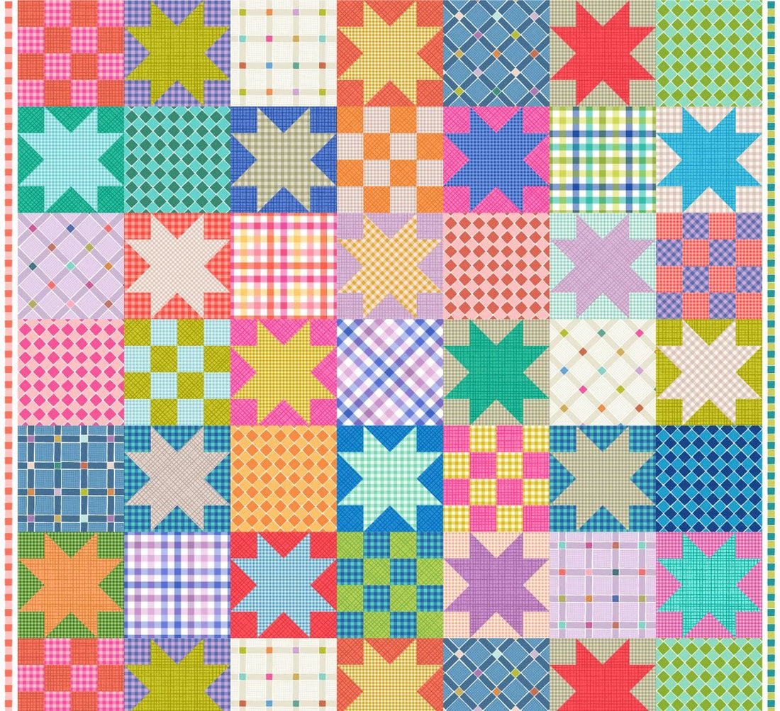 Multi-coloured Checks Lewis and Irene Fabric Lewis and Irene Patchwork Joy - The Sewing Studio