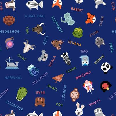 Animal Names Blue