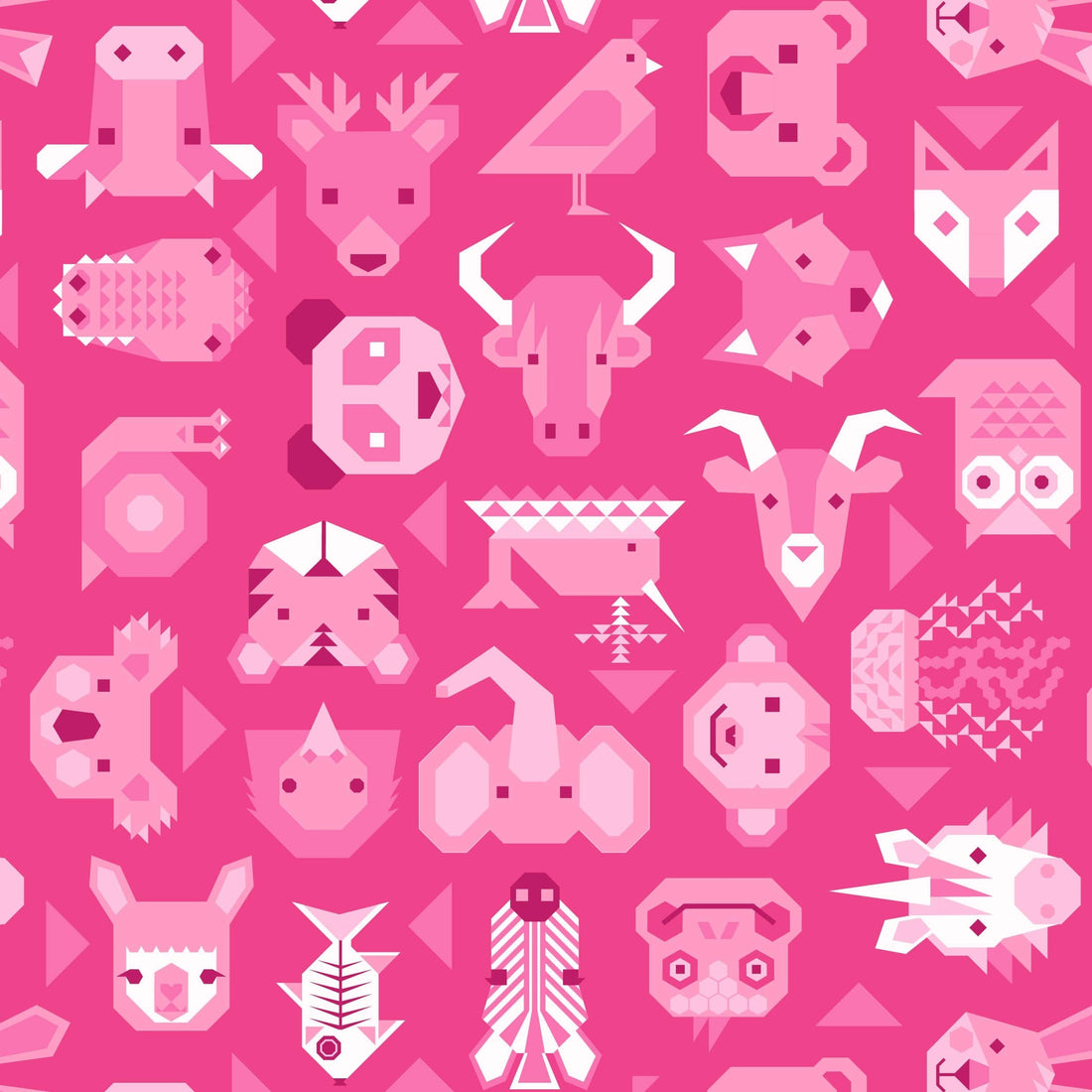 Multi-coloured Animals Lewis and Irene Fabric Lewis & Irene Animal Alphabet - The Sewing Studio