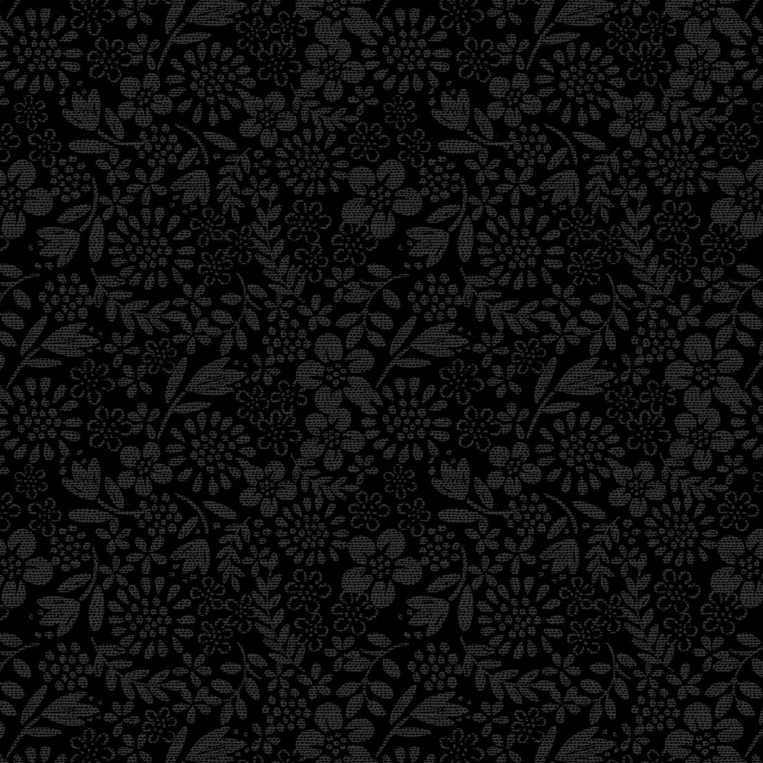 Black Floral Lewis and Irene Fabric Lewis & Irene Tiny Tonals SS26 - The Sewing Studio