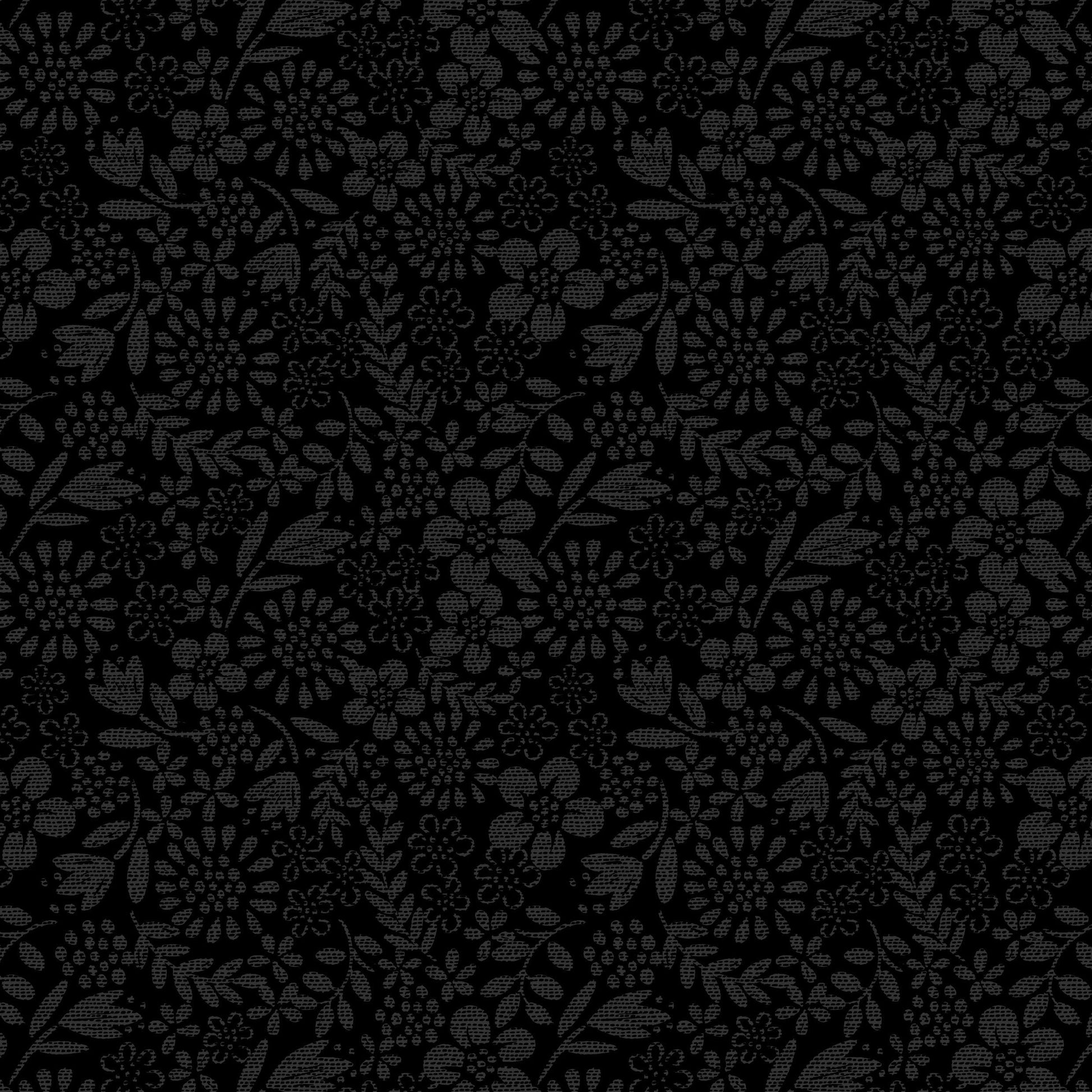 Black Floral Lewis and Irene Fabric Lewis & Irene Tiny Tonals SS26 - The Sewing Studio