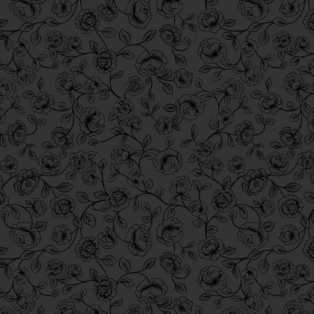 Black Floral Lewis and Irene Fabric Lewis & Irene Tiny Tonals SS26 - The Sewing Studio