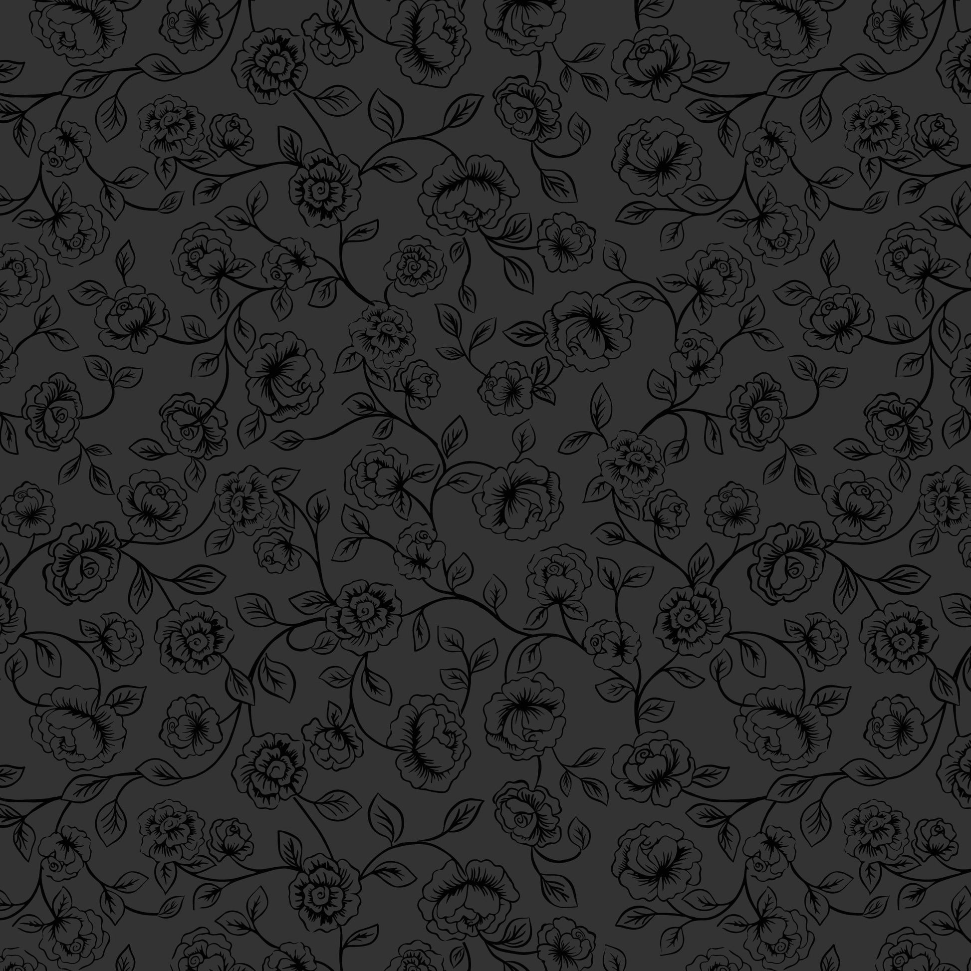 Black Floral Lewis and Irene Fabric Lewis & Irene Tiny Tonals SS26 - The Sewing Studio