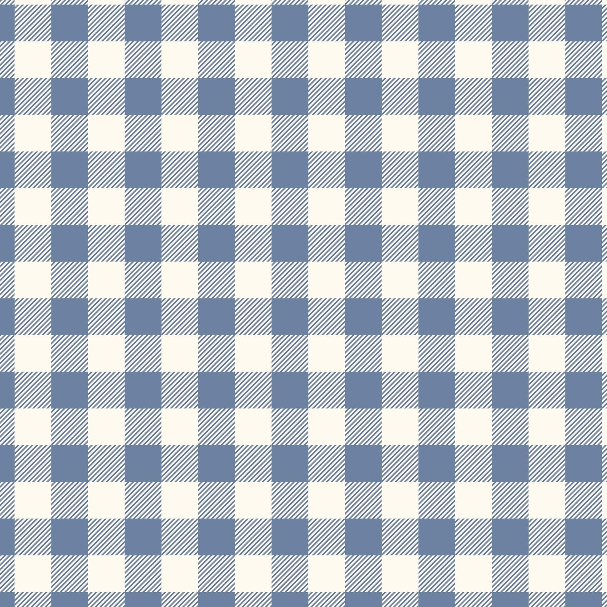 Blue Checks Lewis and Irene Fabric Lewis & Irene Country Comforts Flannel Fabric - The Sewing Studio