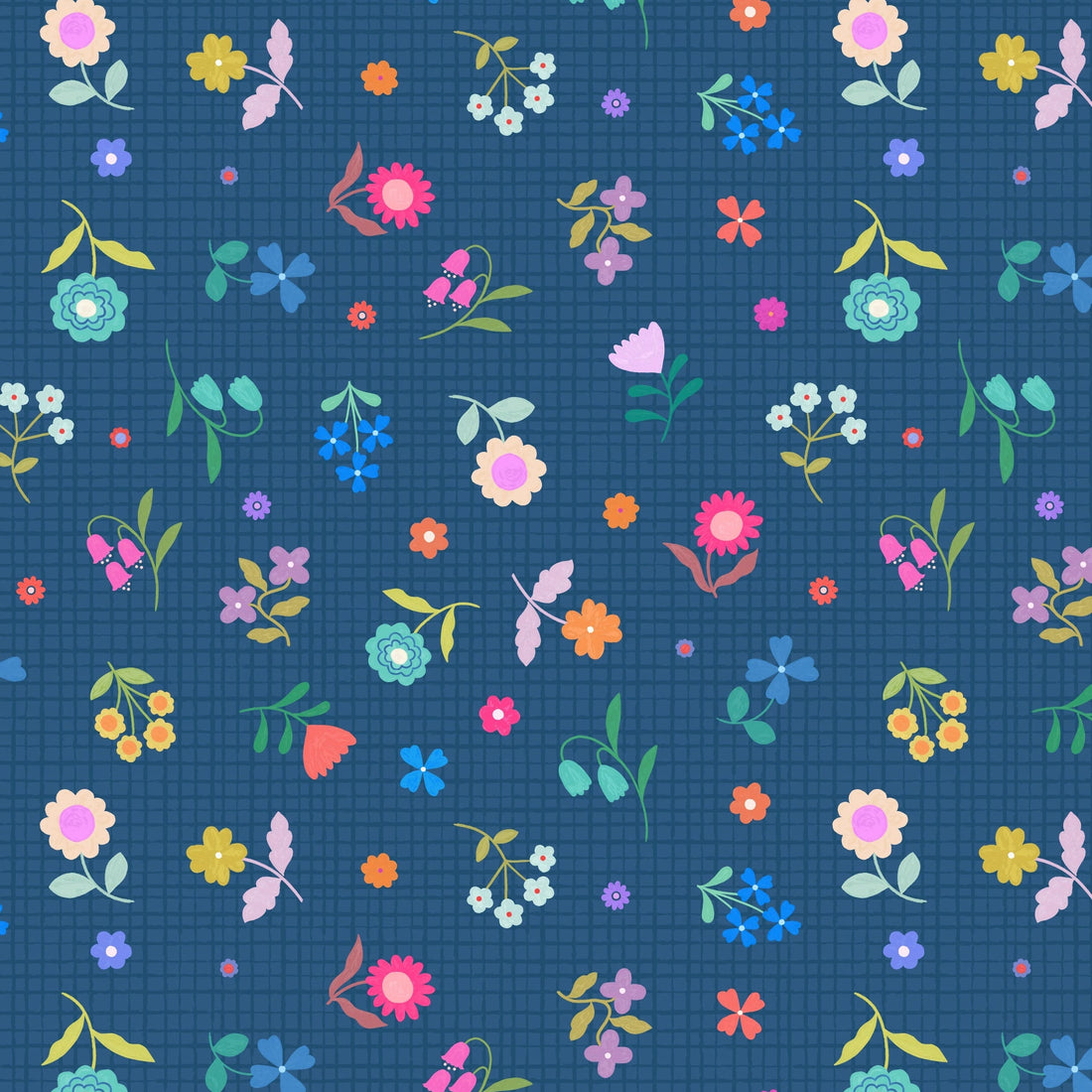 Blue Floral Lewis and Irene Fabric Lewis and Irene Patchwork Joy - The Sewing Studio