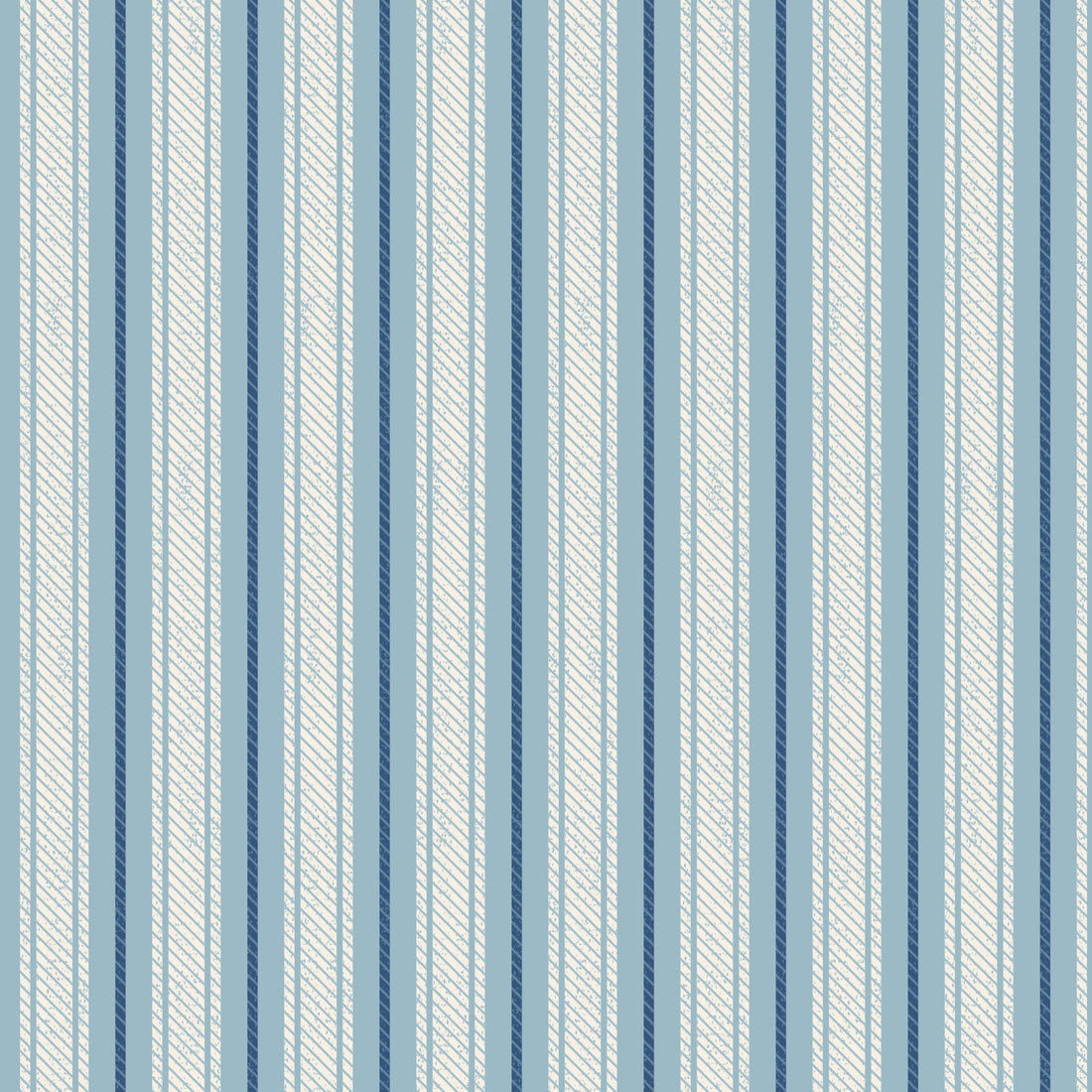 Blue Stripes Lewis and Irene Fabric Lewis & Irene Country Comforts Flannel Fabric - The Sewing Studio
