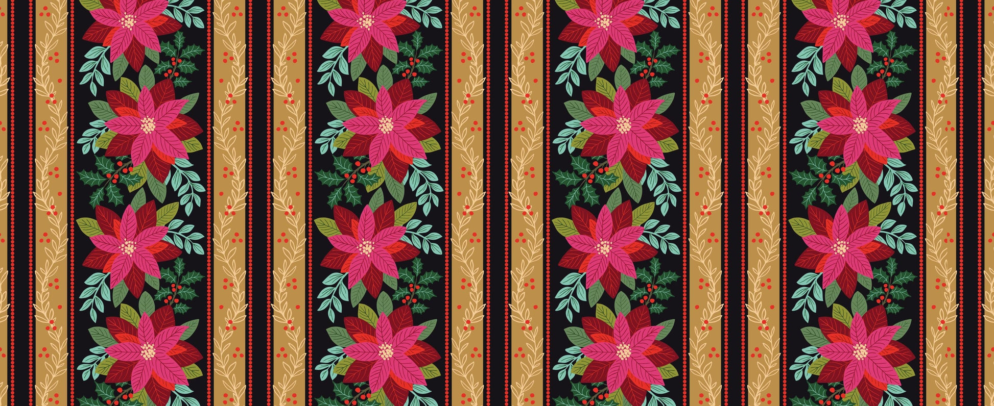 Lewis and Irene Fabric Lewis and Irene Christmas Fabric All is Bright by Stuart Hillard  - The Sewing Studio