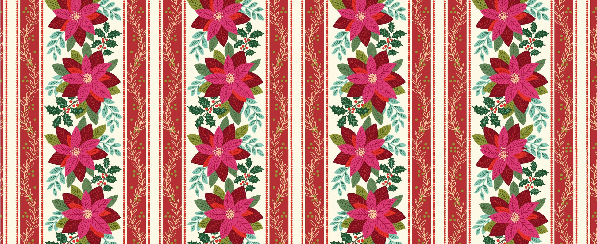 Lewis and Irene Fabric Lewis and Irene Christmas Fabric All is Bright by Stuart Hillard  - The Sewing Studio