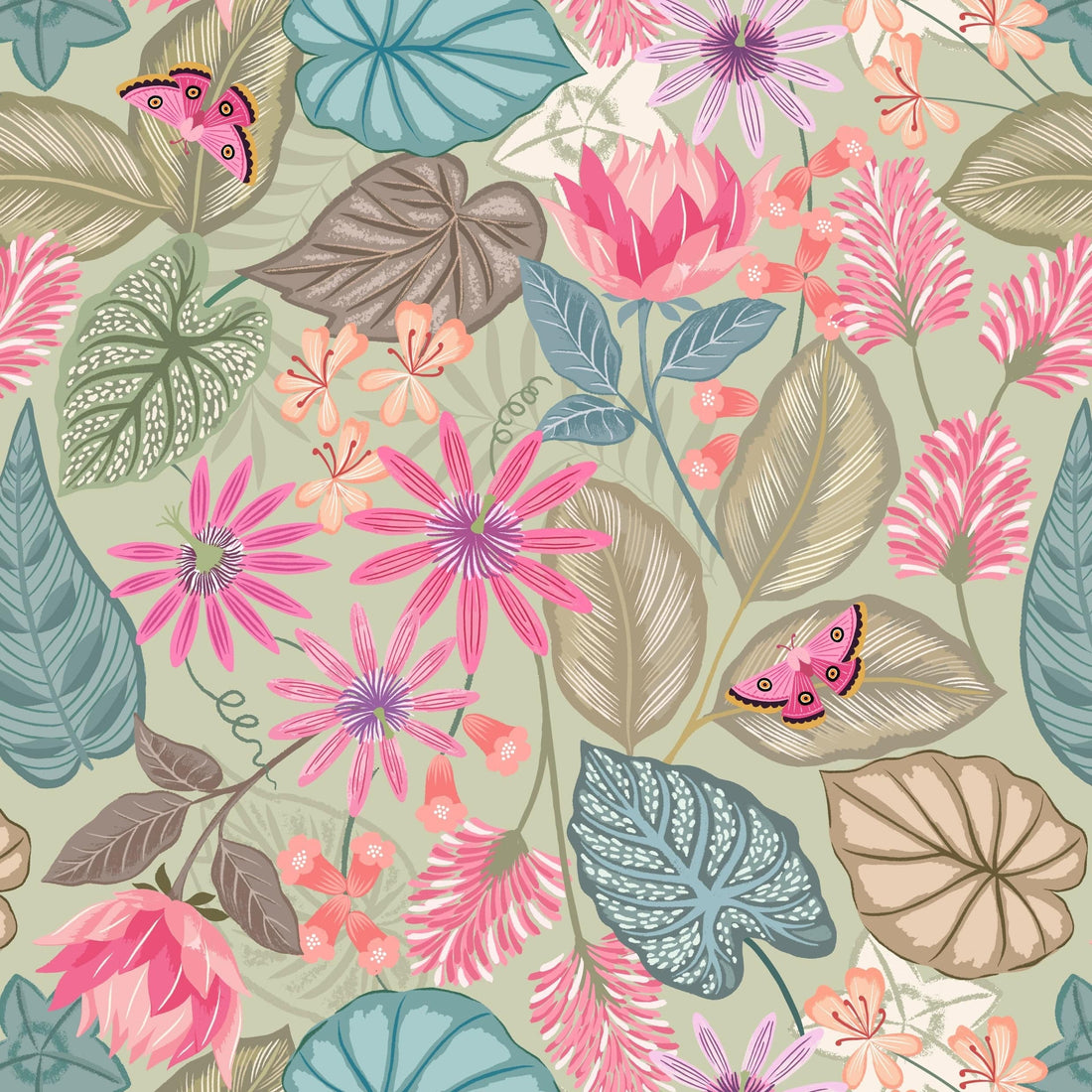 Lewis and Irene Fabric Lewis and Irene Botanical Oasis  - The Sewing Studio