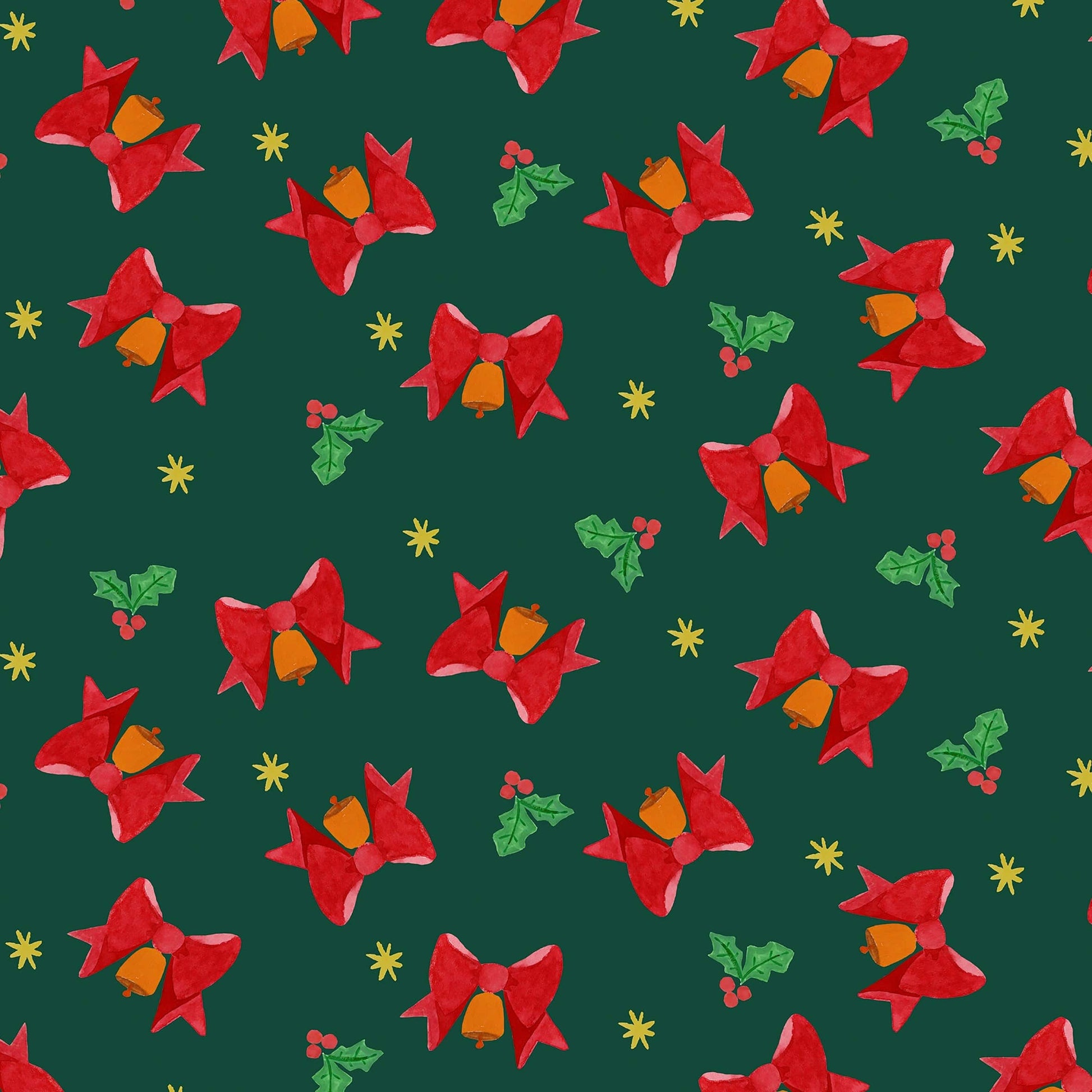 Multi-coloured Christmas Lewis and Irene Fabric Lewis & Irene Merry Happy Christmas - The Sewing Studio