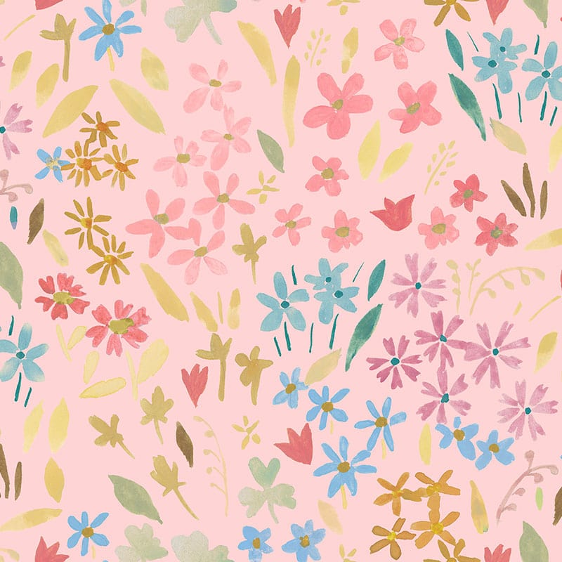 Pink Floral Lewis and Irene Fabric Lewis and Irene Bluebellgray Ally - The Sewing Studio