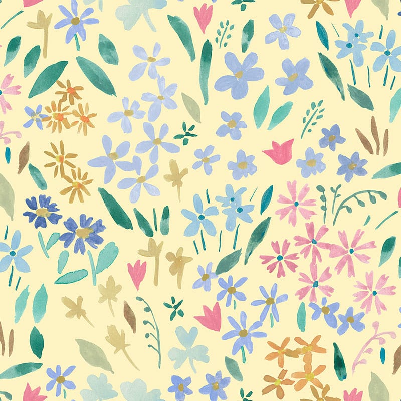 Yellow Floral Lewis and Irene Fabric Lewis and Irene Bluebellgray Ally - The Sewing Studio