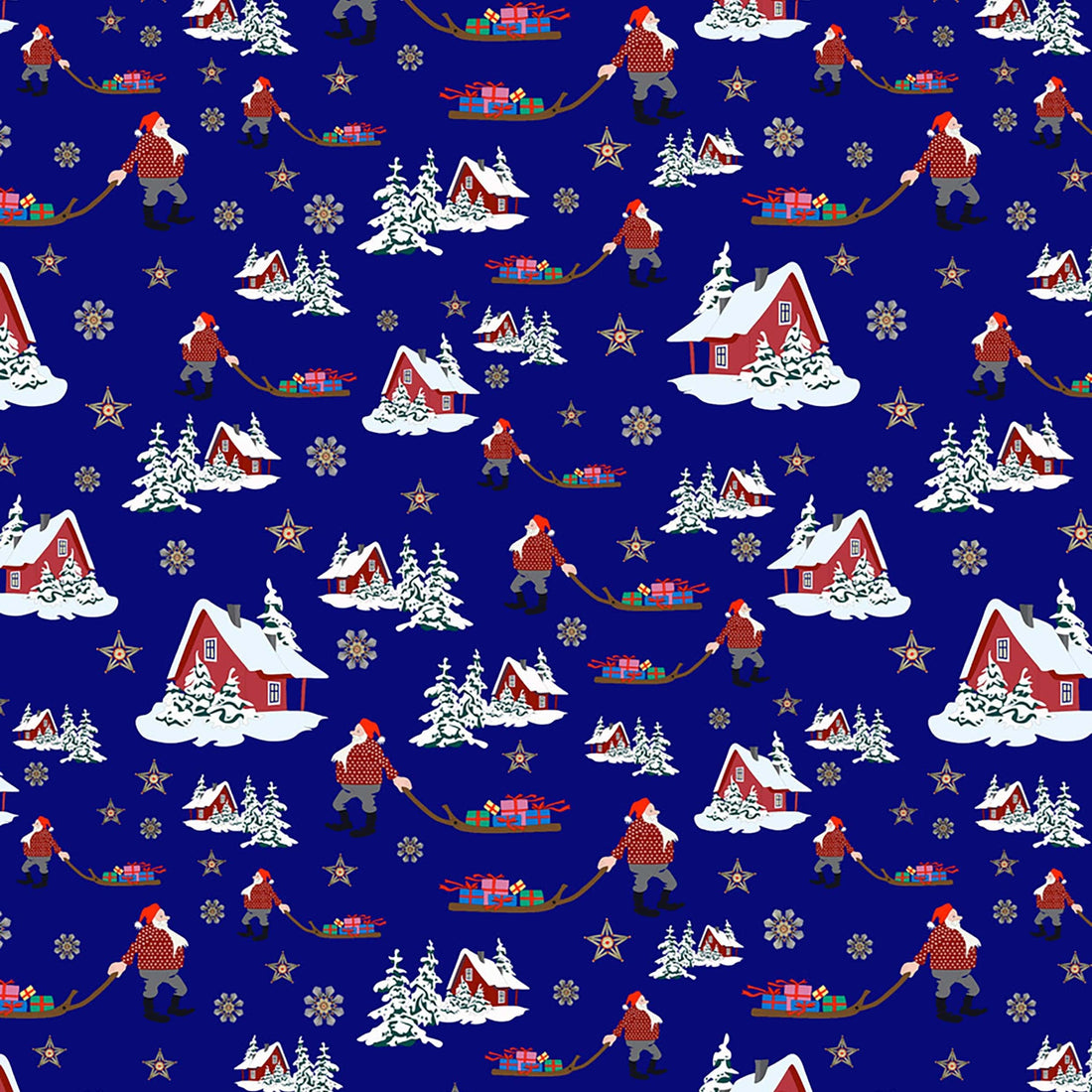 Lewis and Irene Fabric Lewis and Irene Christmas Fabric Norwegian Christmas  - The Sewing Studio