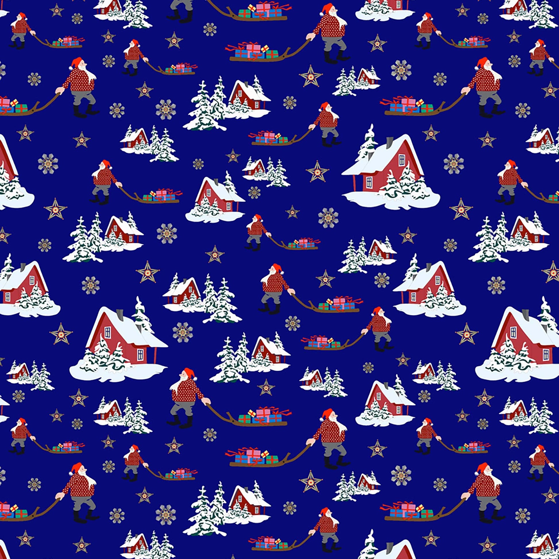 Lewis and Irene Fabric Lewis and Irene Christmas Fabric Norwegian Christmas  - The Sewing Studio