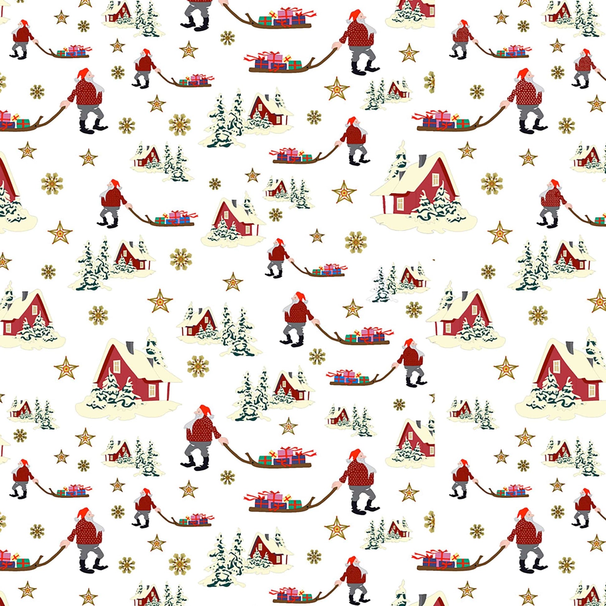 Lewis and Irene Fabric Lewis and Irene Christmas Fabric Norwegian Christmas  - The Sewing Studio