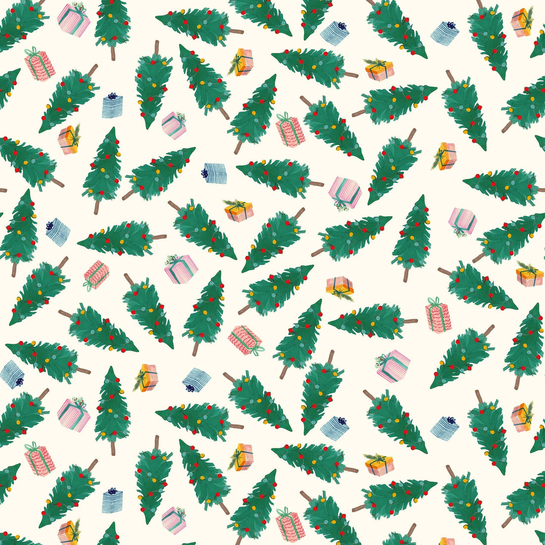 Multi-coloured Christmas Lewis and Irene Fabric Lewis & Irene Merry Happy Christmas - The Sewing Studio