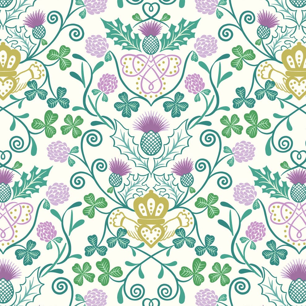 Multi-coloured Floral Lewis and Irene Fabric Lewis and Irene Fields of Clover - The Sewing Studio