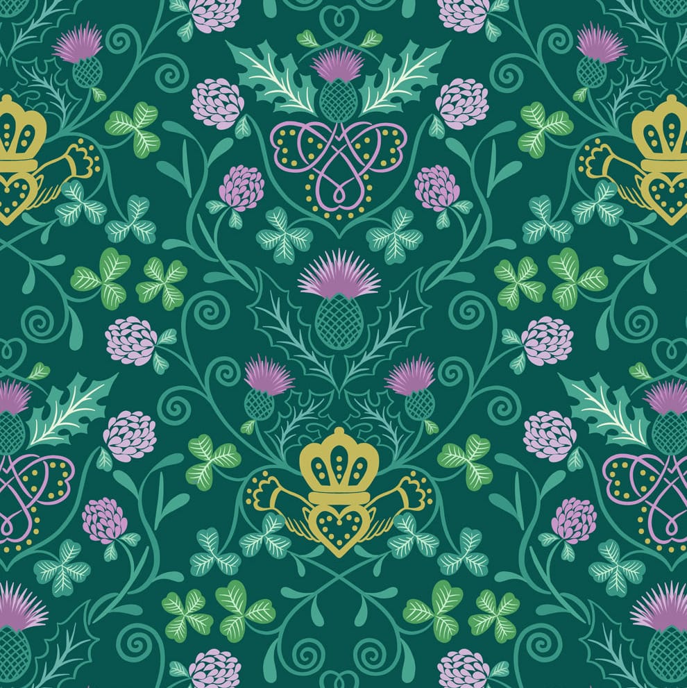 Multi-coloured Floral Lewis and Irene Fabric Lewis and Irene Fields of Clover - The Sewing Studio