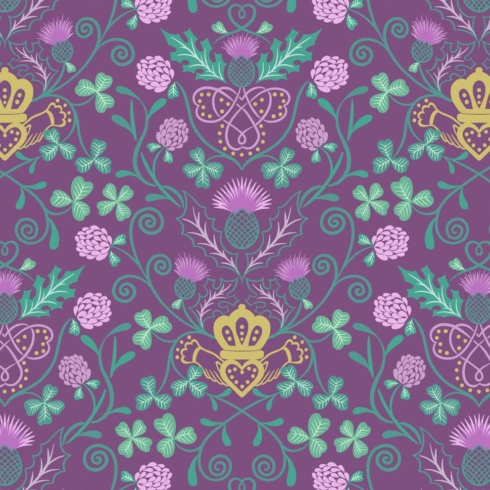 Multi-coloured Floral Lewis and Irene Fabric Lewis and Irene Fields of Clover - The Sewing Studio