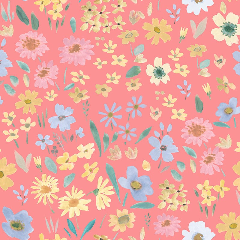Pink Floral Lewis and Irene Fabric Lewis and Irene Bluebellgray Ally - The Sewing Studio