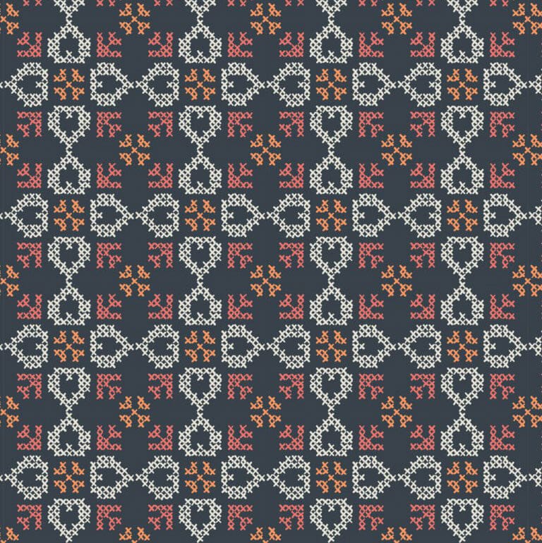 Blue Floral Lewis and Irene Fabric Lewis & Irene Folk Floral - The Sewing Studio