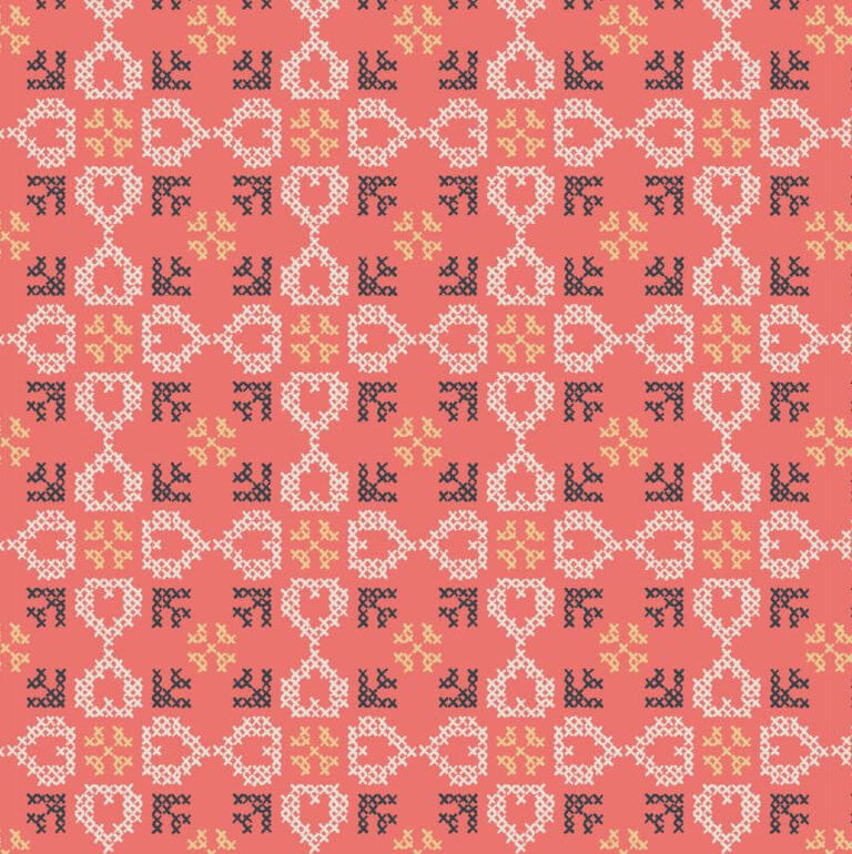 Pink Floral Lewis and Irene Fabric Lewis & Irene Folk Floral - The Sewing Studio