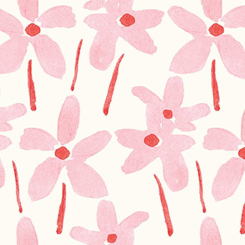 Creams and Naturals, Pink Floral, Large Print Lewis and Irene Fabric Lewis and Irene Bluebellgray Ally - The Sewing Studio