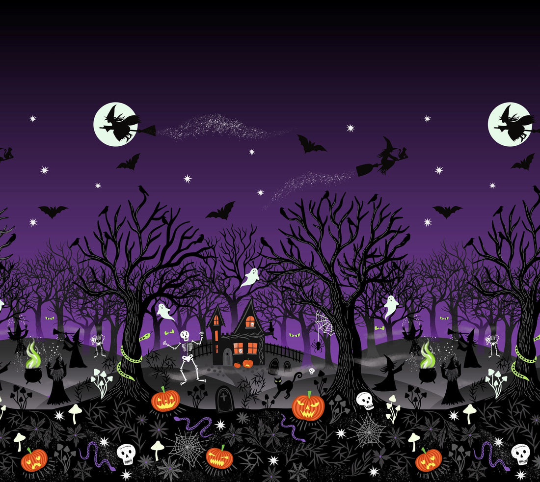 Lewis and Irene Fabric Lewis and Irene Witchy Woods Halloween Fabric  - The Sewing Studio